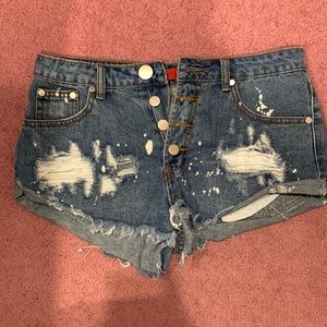 Distressed Jean Shorts